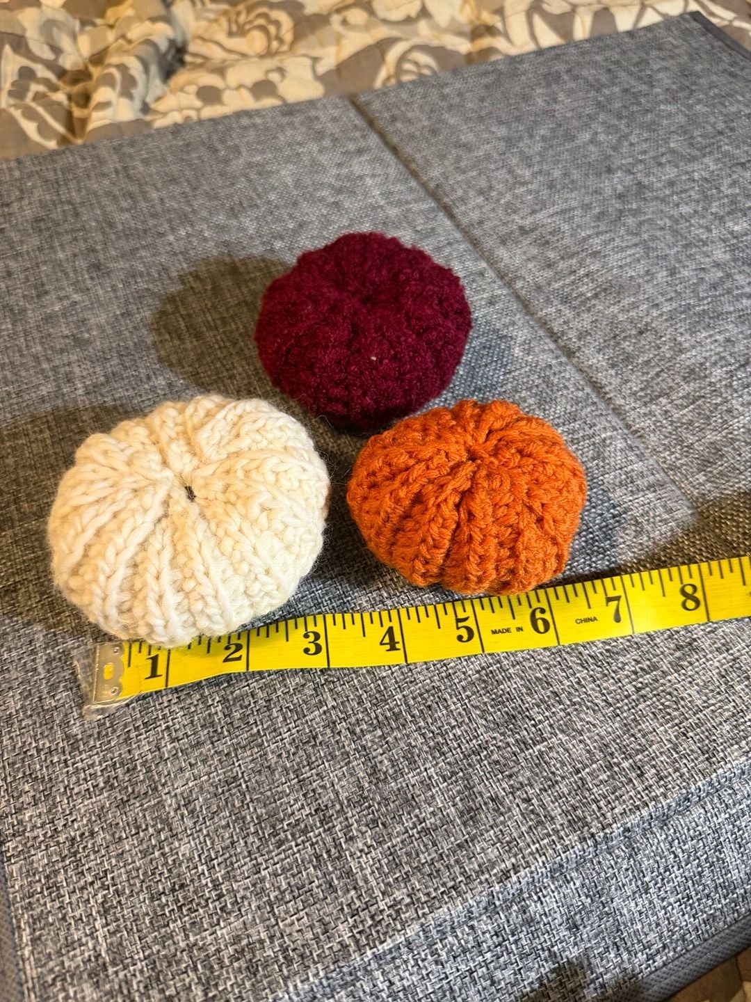 Handmade Crochet Pumpkin Set Fall Decor 4