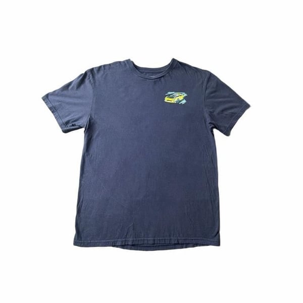 Rebel Society T-Shirt Size Large Blue Street Racing Car Graphic