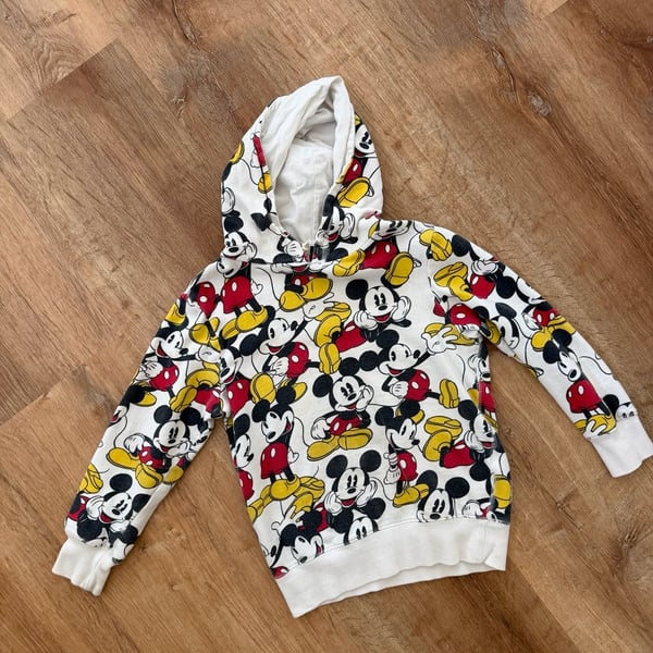 Cotton On Kids Disney Mickey Mouse Hoodie Size 7 All Over Print