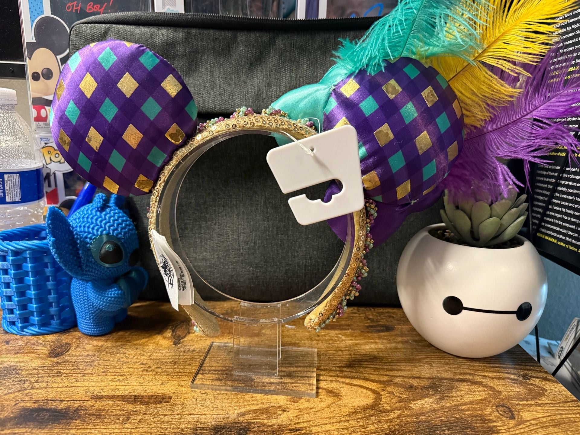 Disney Parks Mardi Gras Minnie Mouse Ears Headband 3