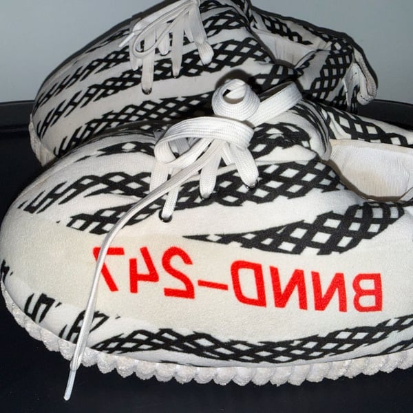 Banned Goods Sneaker Slippers BNND-247 Zebra Plush House Shoes