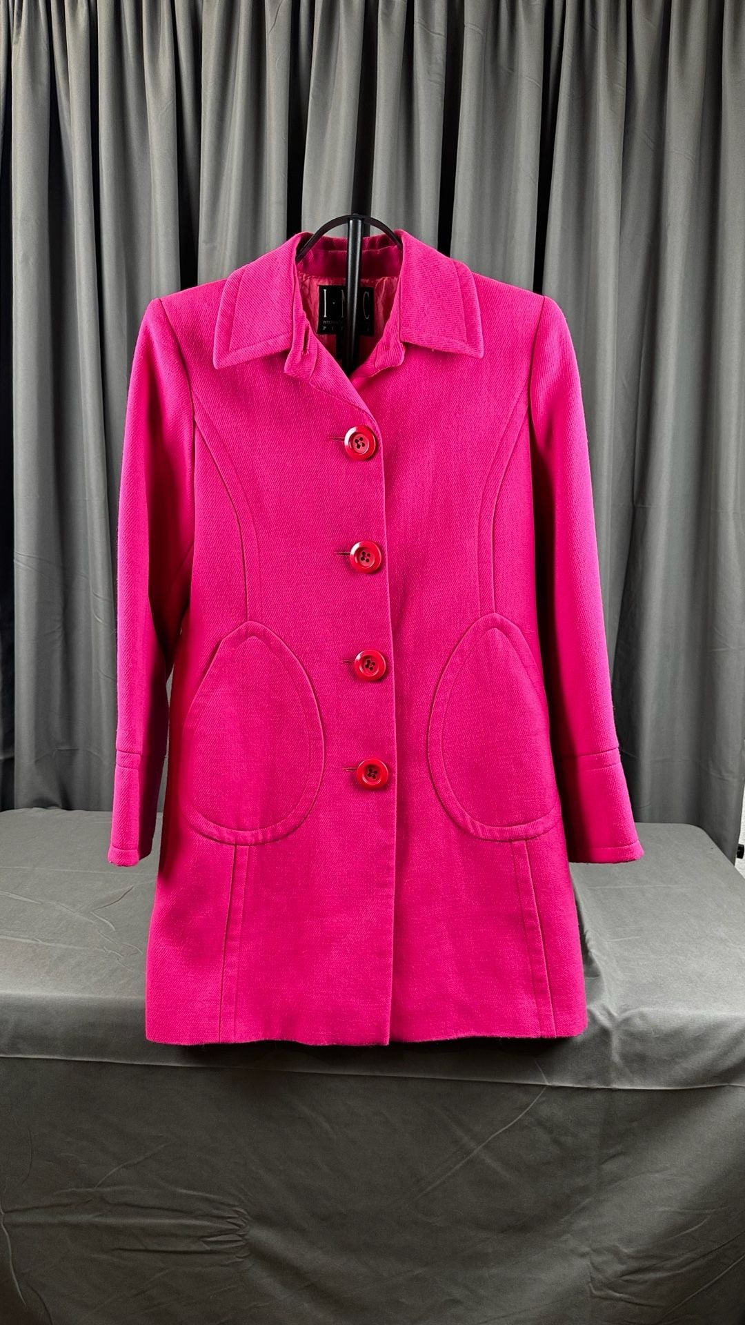 INC International Concepts Wool Coat Size S Petite Pink Pea Coat 2