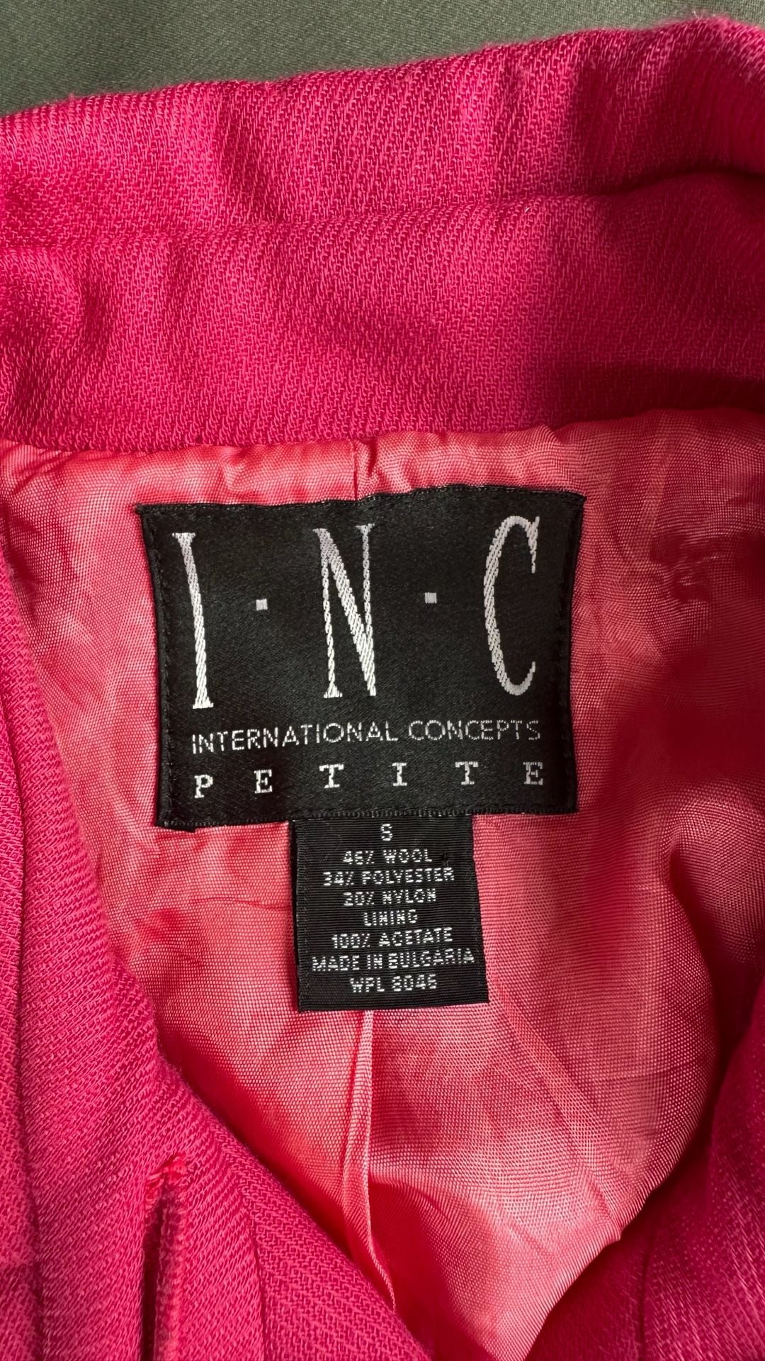 INC International Concepts Wool Coat Size S Petite Pink Pea Coat 4
