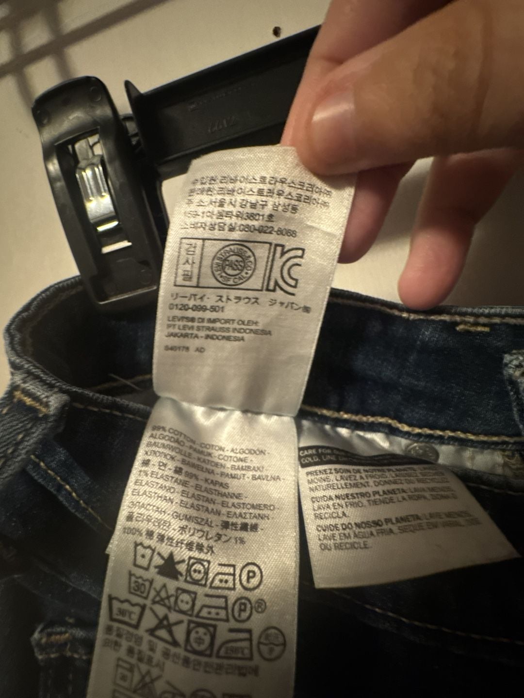 Levi's 518 Superlow Bootcut Jeans Dark Blue Wash 7