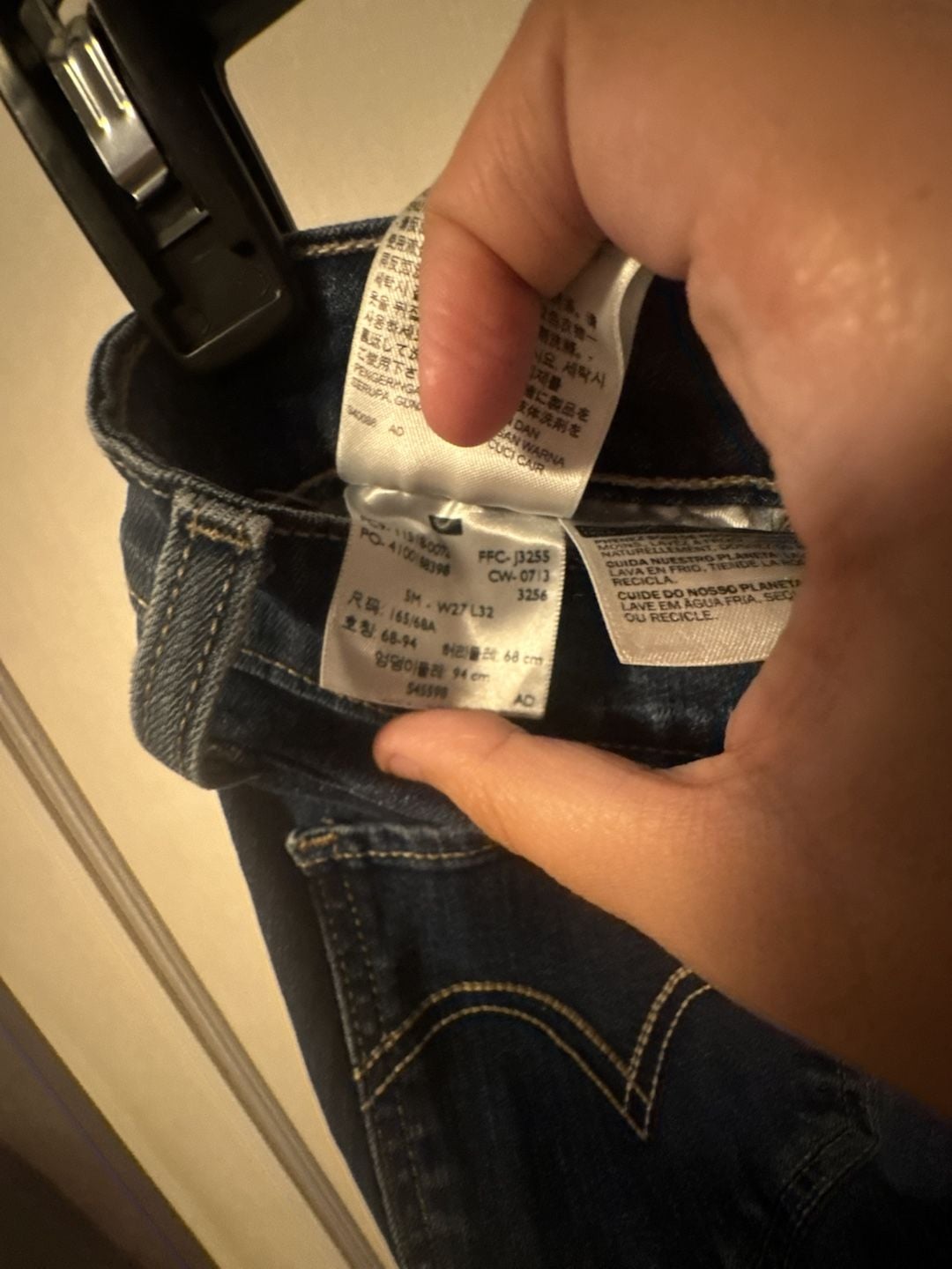 Levi's 518 Superlow Bootcut Jeans Dark Blue Wash 10