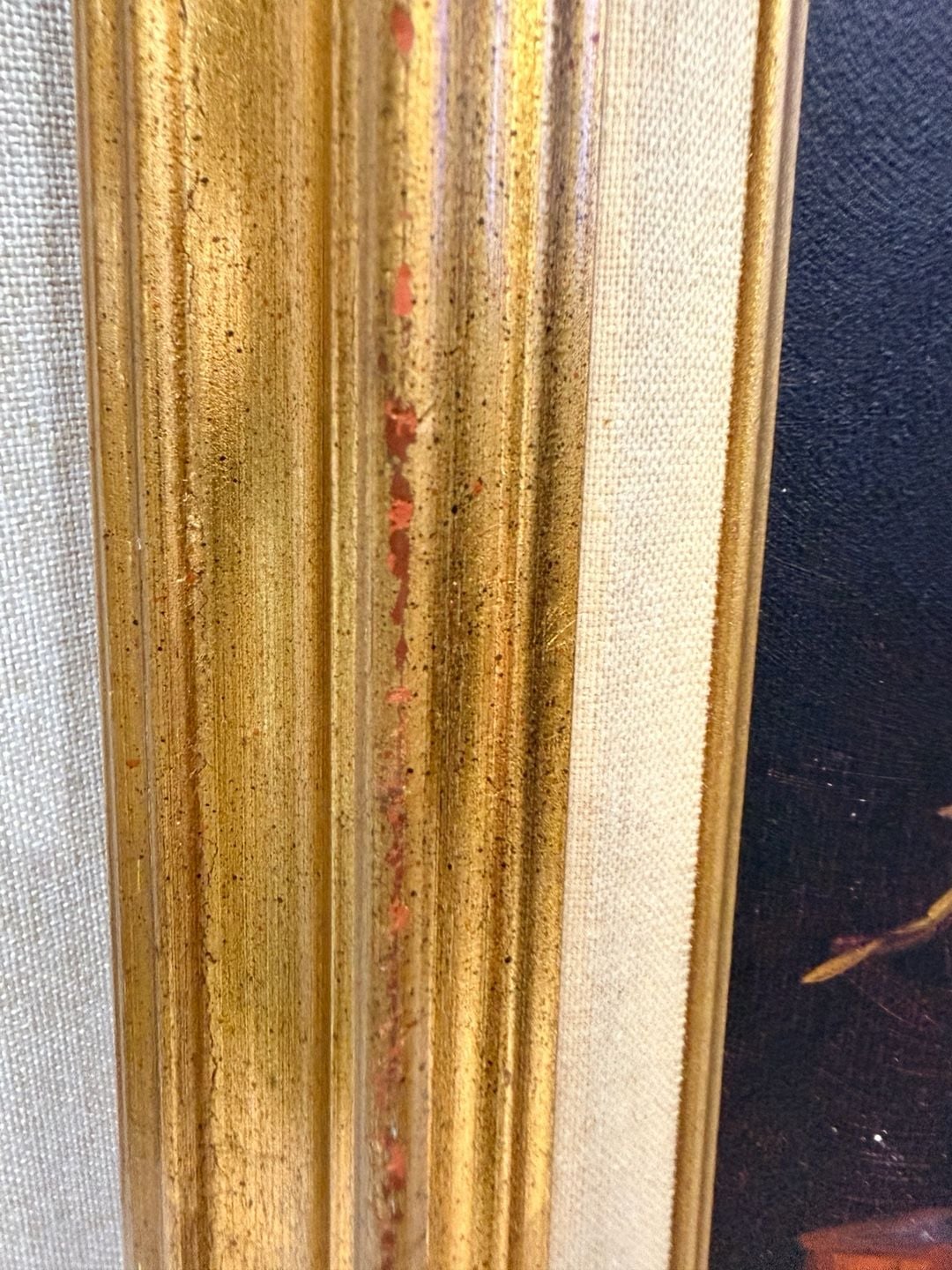 Sweetung Original Still Life Oil Painting Violin Books Gold Frame 9