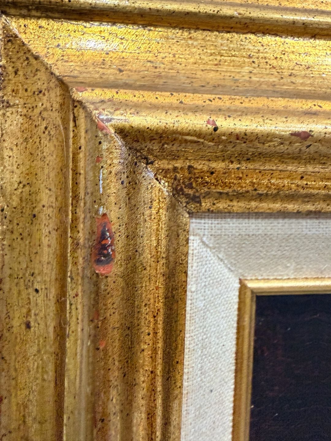 Sweetung Original Still Life Oil Painting Violin Books Gold Frame 11