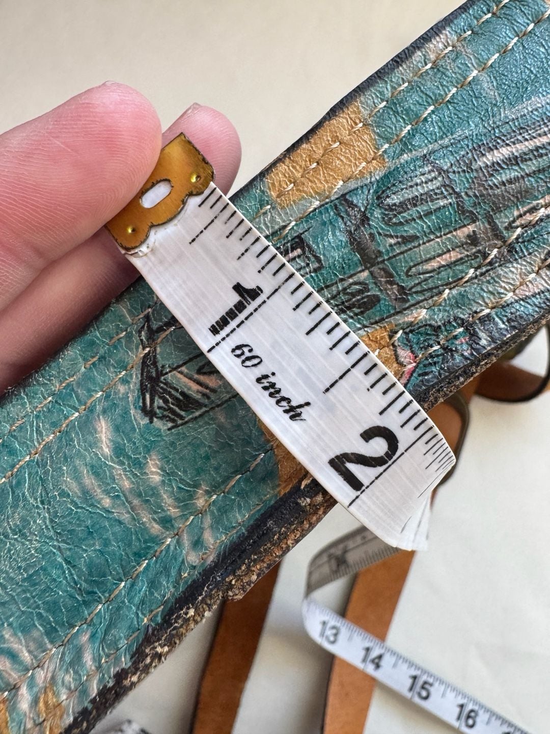 Patricia Nash Italian Leather Florence Floral Crossbody Bag Boho Y2K 7