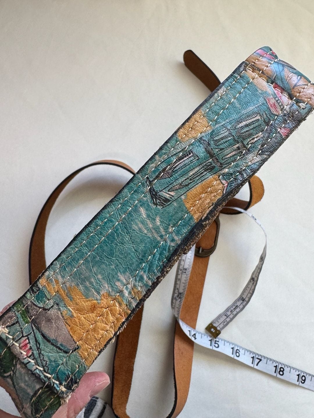 Patricia Nash Italian Leather Florence Floral Crossbody Bag Boho Y2K 8