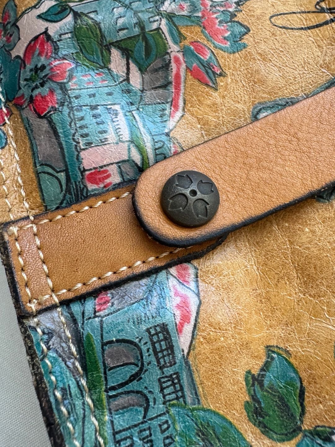 Patricia Nash Italian Leather Florence Floral Crossbody Bag Boho Y2K 9