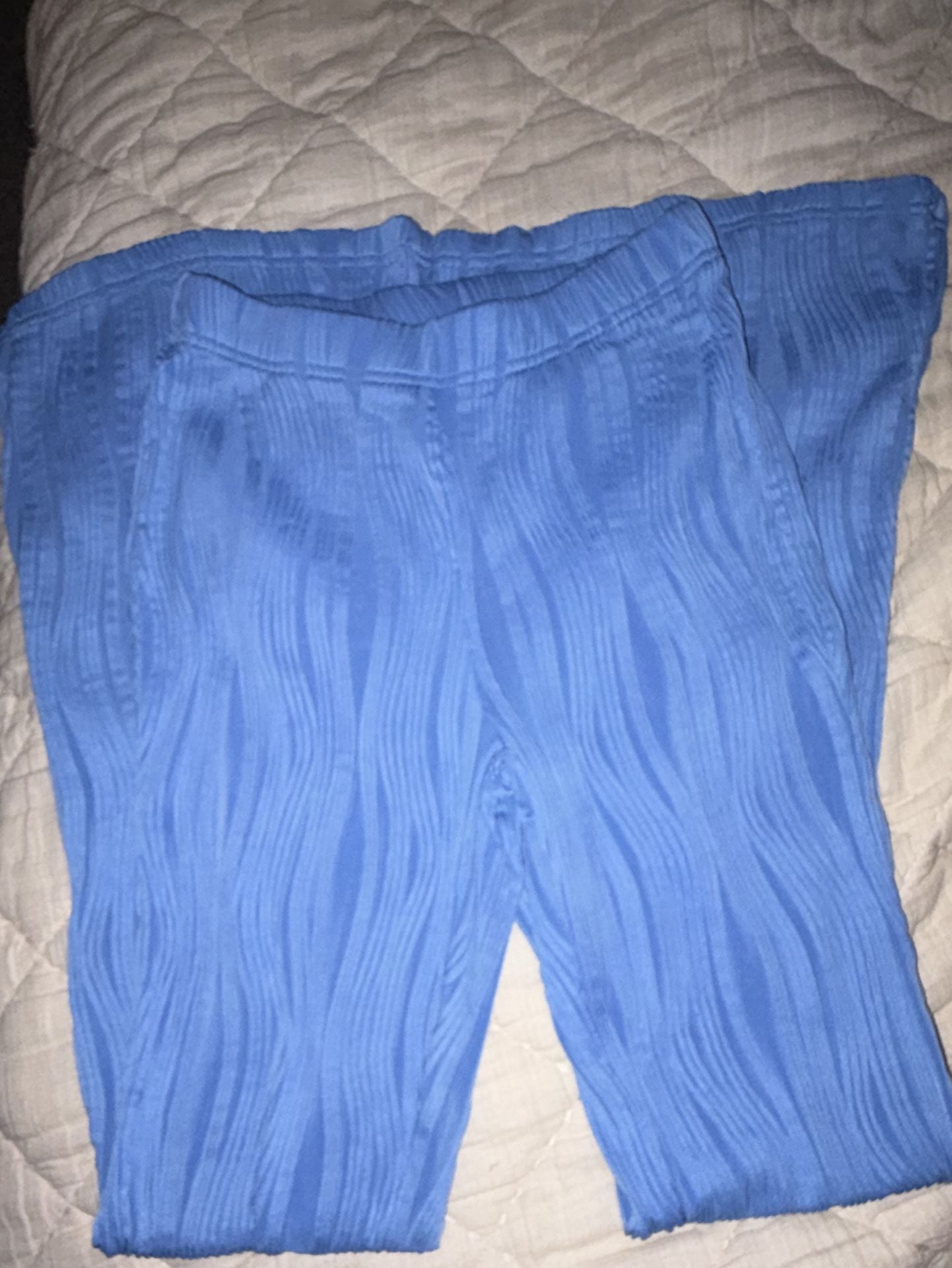 SHEIN Textured Flare Pants Size US 2 Blue 2