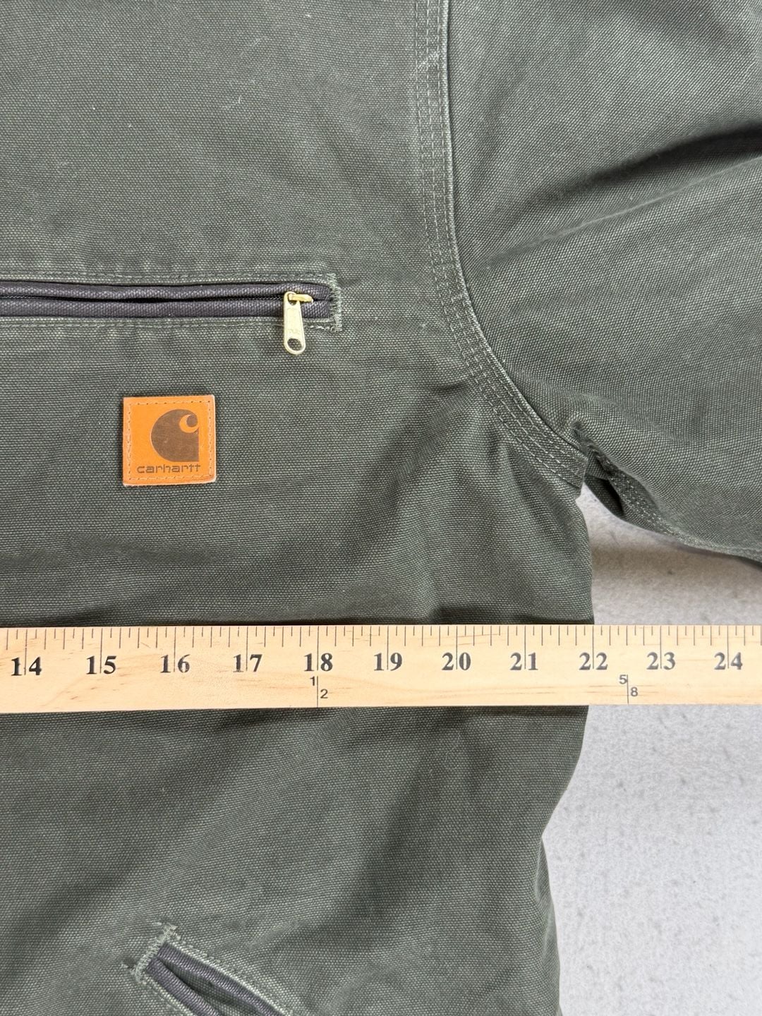 Vtg Carhartt J141 Sherpa Lined Sierra Jacket Size M Green 6