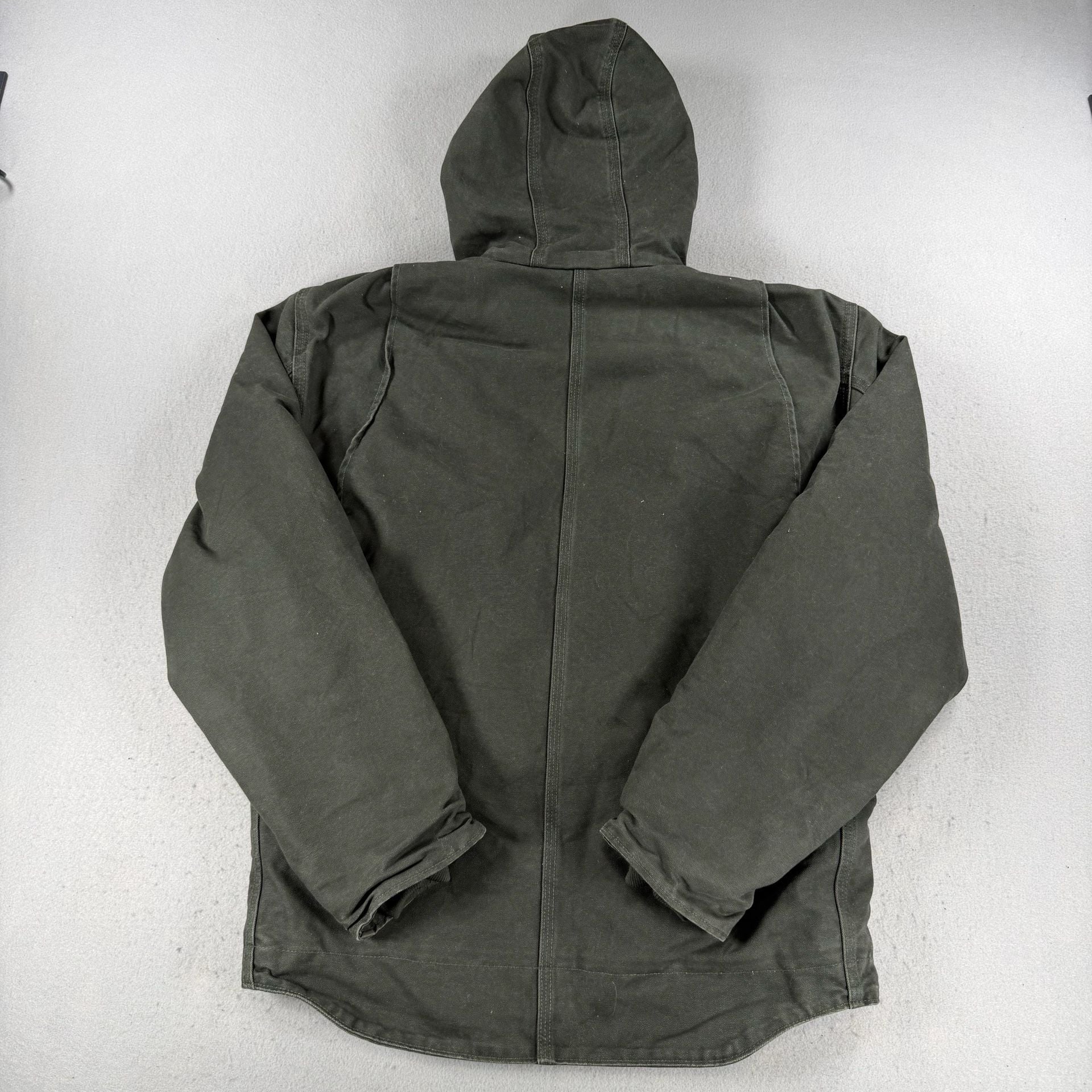 Vtg Carhartt J141 Sherpa Lined Sierra Jacket Size M Green 11