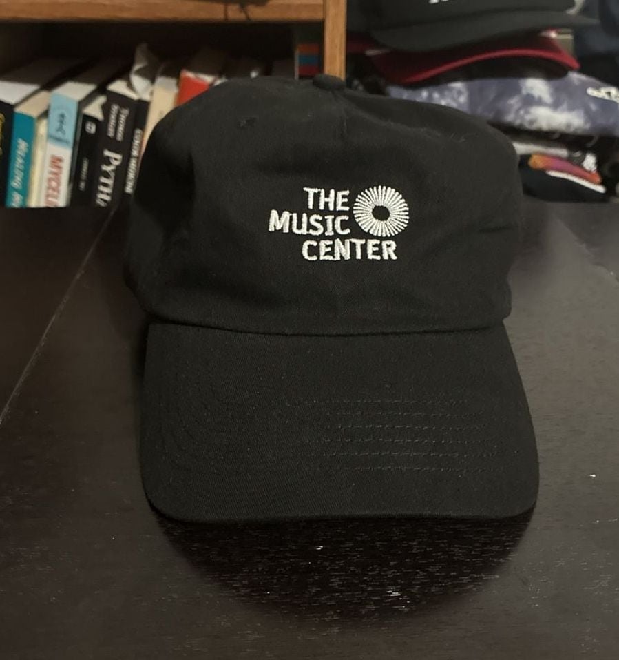 Hit The Music Center Hat Black Cotton Embroidered Logo Baseball Cap 2