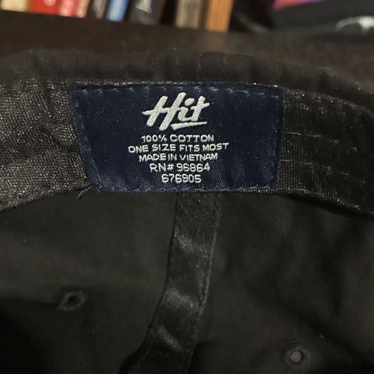 Hit The Music Center Hat Black Cotton Embroidered Logo Baseball Cap 5