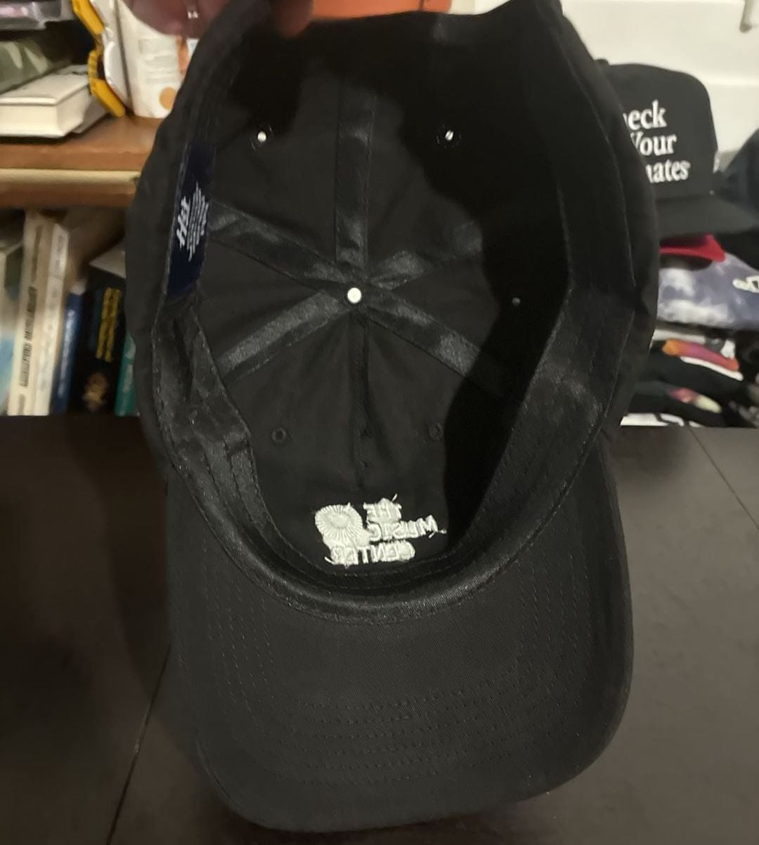 Hit The Music Center Hat Black Cotton Embroidered Logo Baseball Cap 6