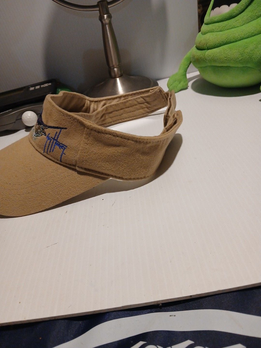 Guy Harvey Marlin Fish Visor One Size Fits All Khaki Cotton 5