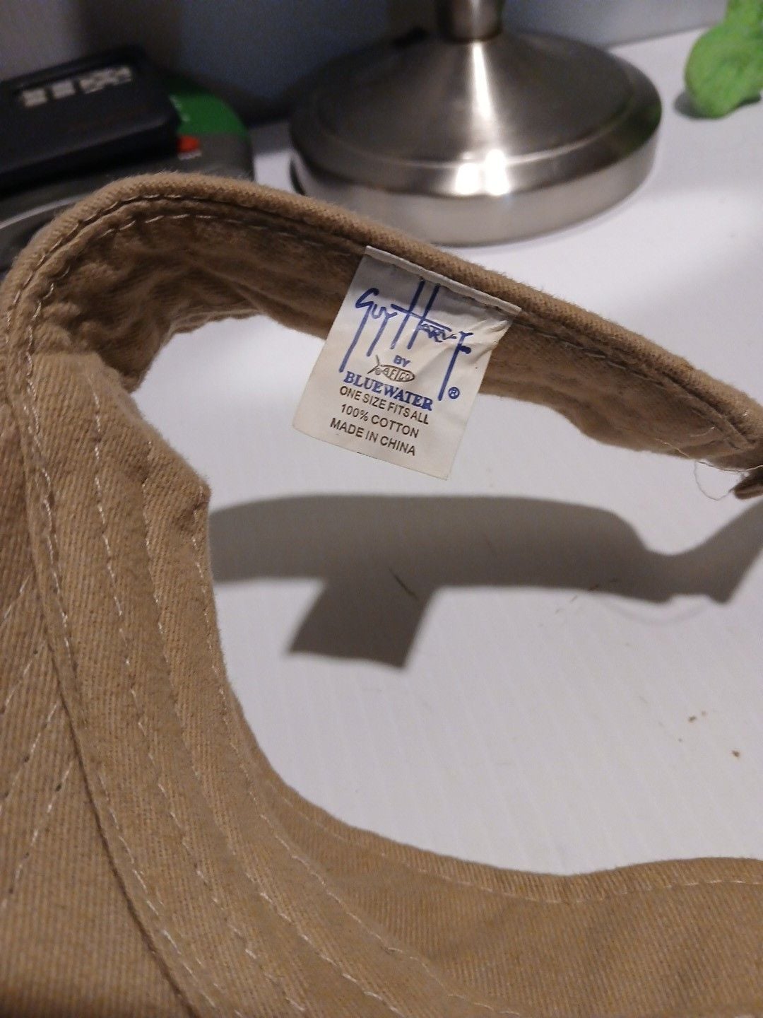 Guy Harvey Marlin Fish Visor One Size Fits All Khaki Cotton 6