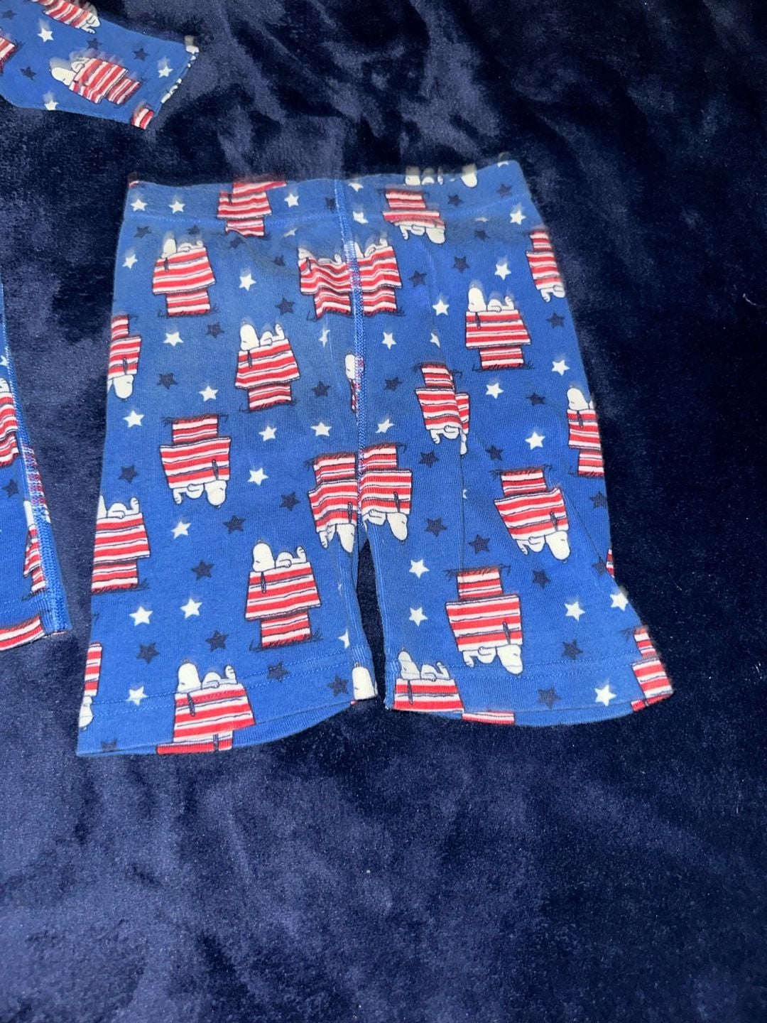 Hanna Andersson Peanuts Snoopy Pajama Set Size US 8 Blue Organic Cotton 3