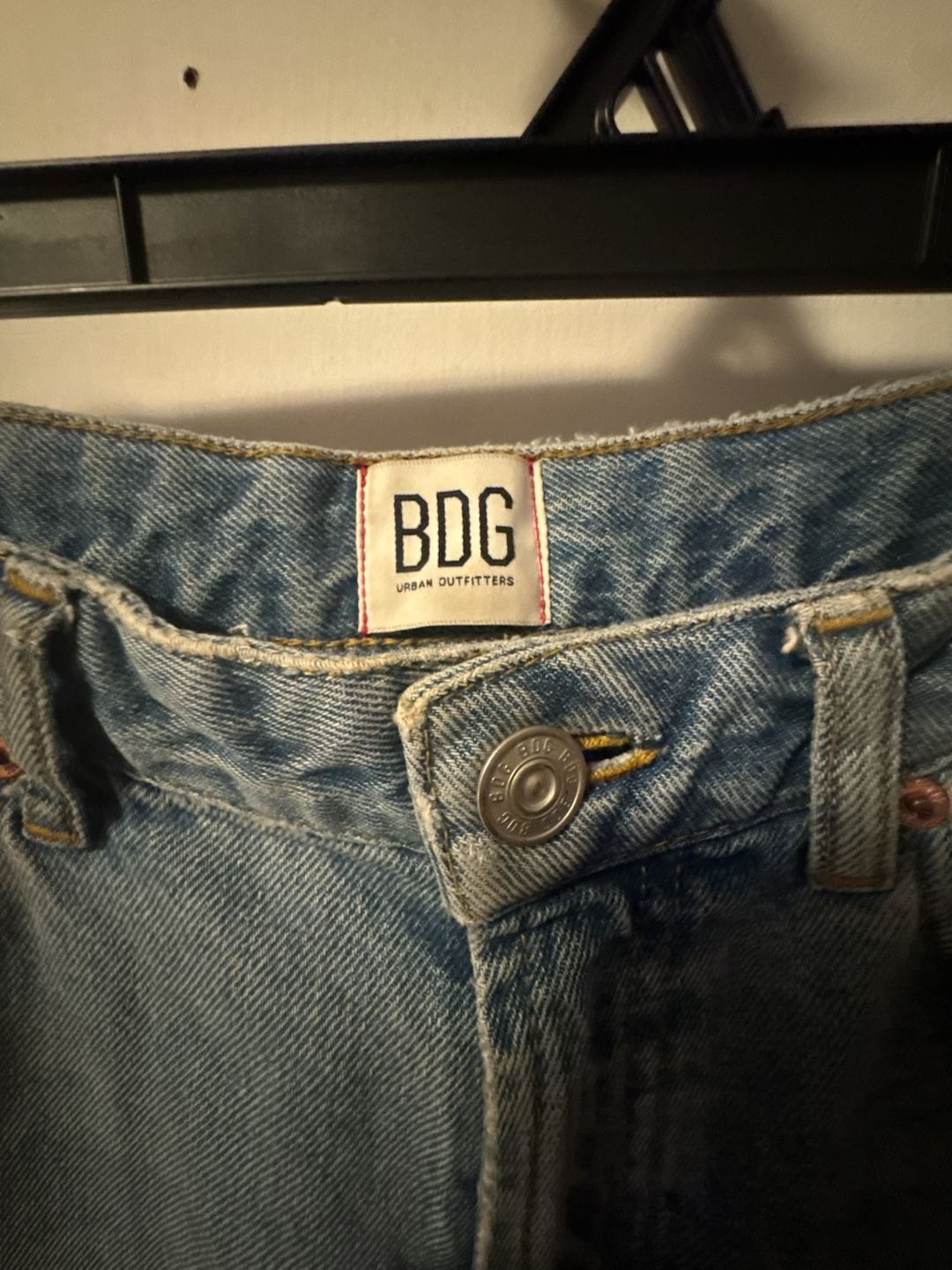 BDG Mom Jeans Size 28 Light Wash Distressed Denim 3