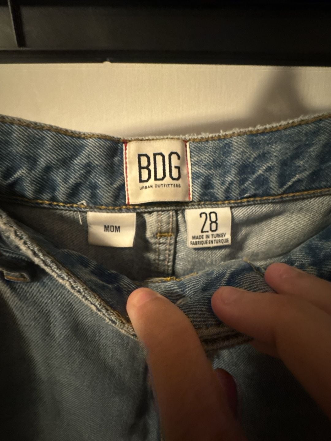 BDG Mom Jeans Size 28 Light Wash Distressed Denim 4