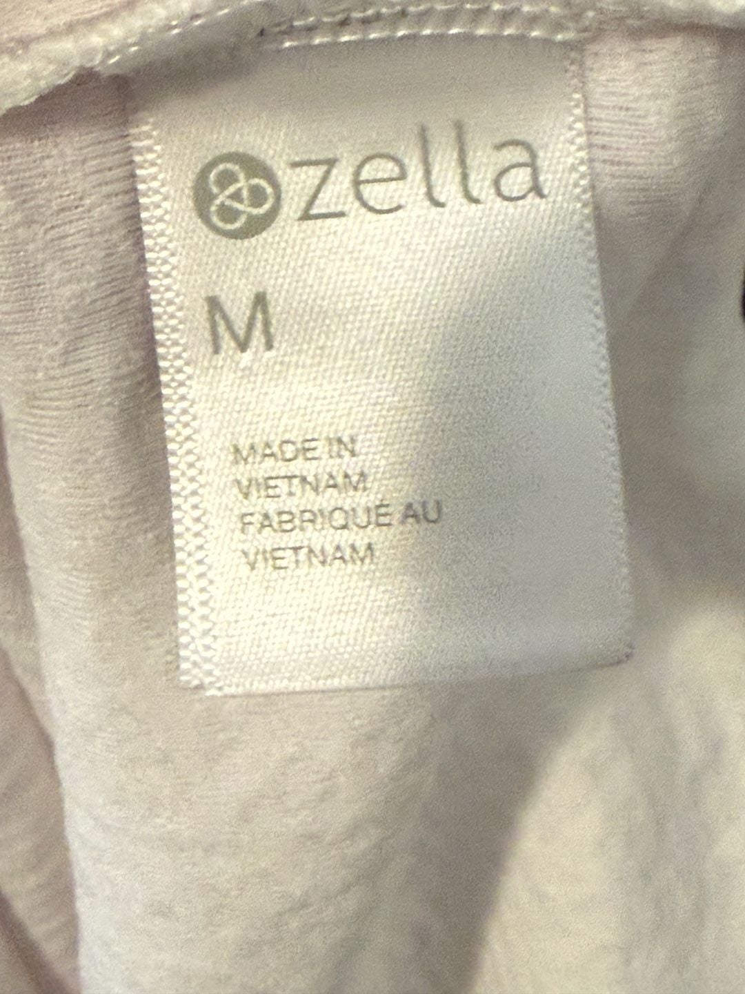 NWT Zella White Textured Quarter Zip Pullover Size M 8