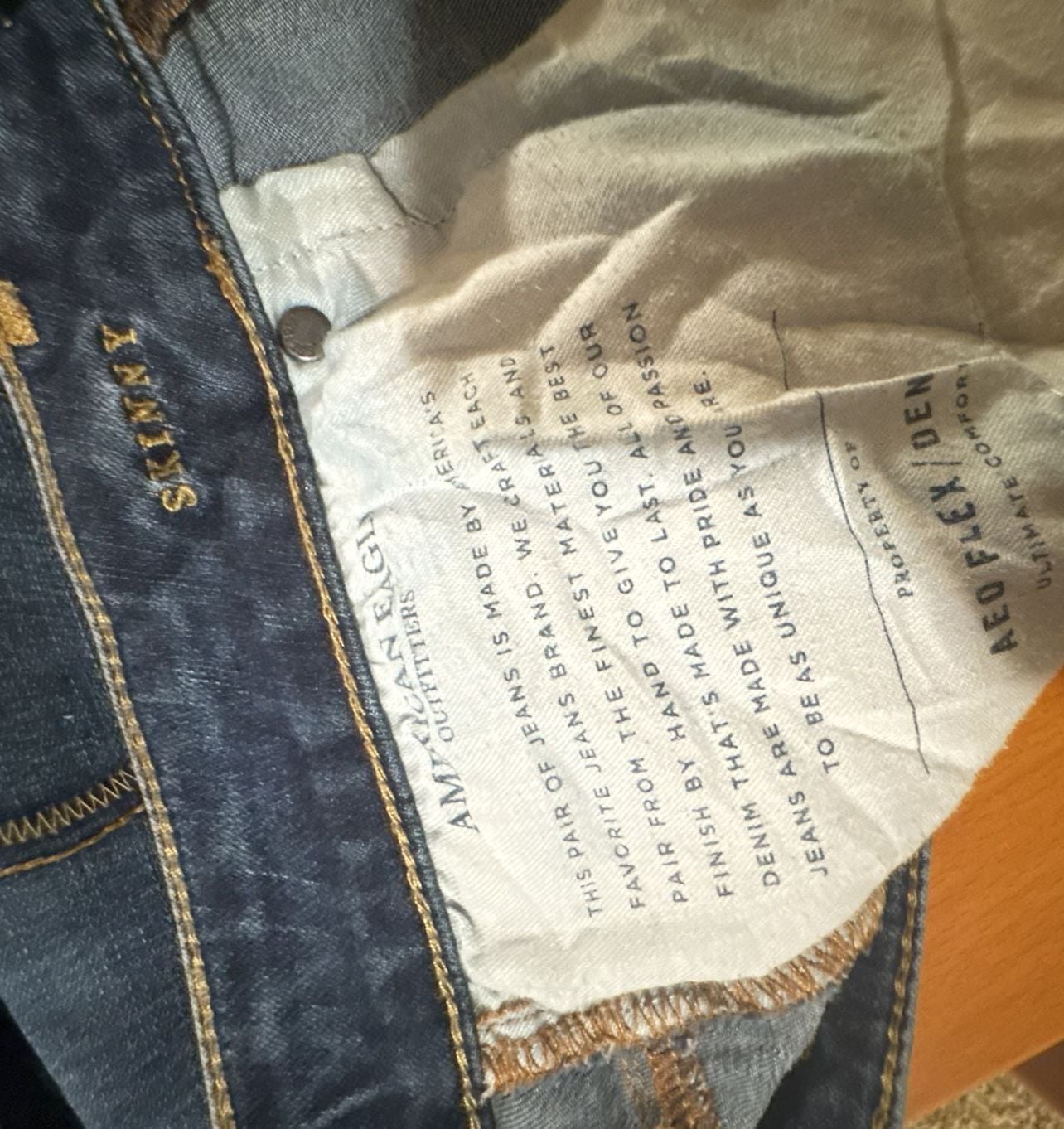 American Eagle Jeans Distressed Denim Blue 13