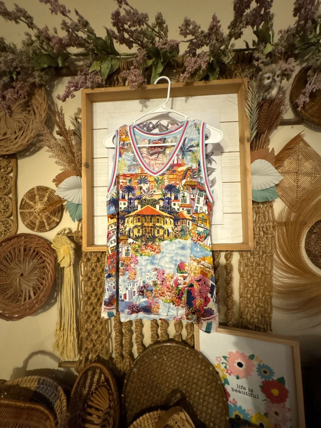 Johnny Was Janie Favorite Swing Tank Size L Cannes Print 2