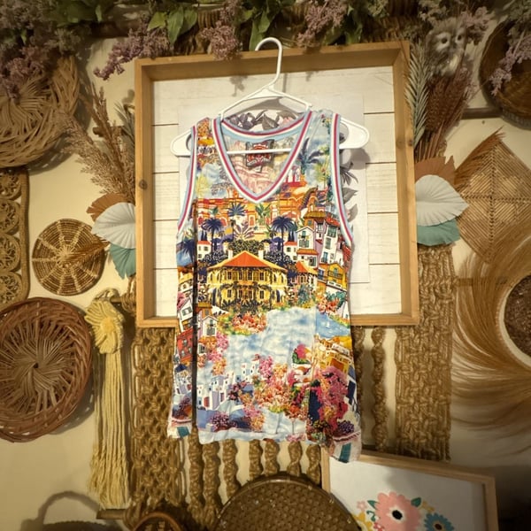 Johnny Was Janie Favorite Swing Tank Size L Cannes Print