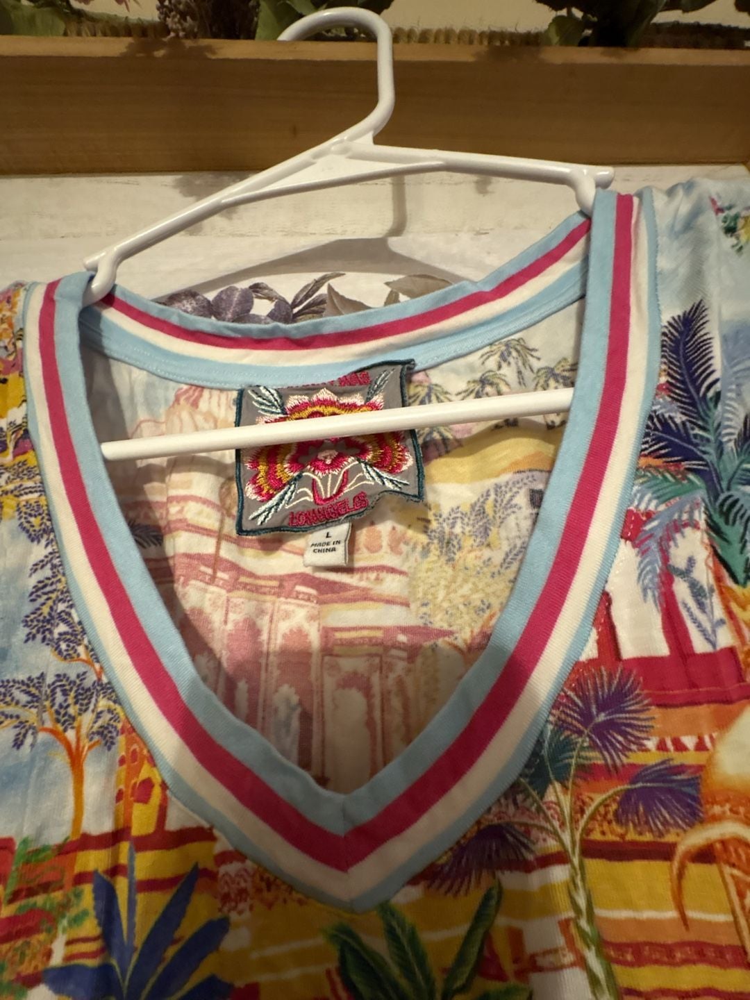 Johnny Was Janie Favorite Swing Tank Size L Cannes Print 3