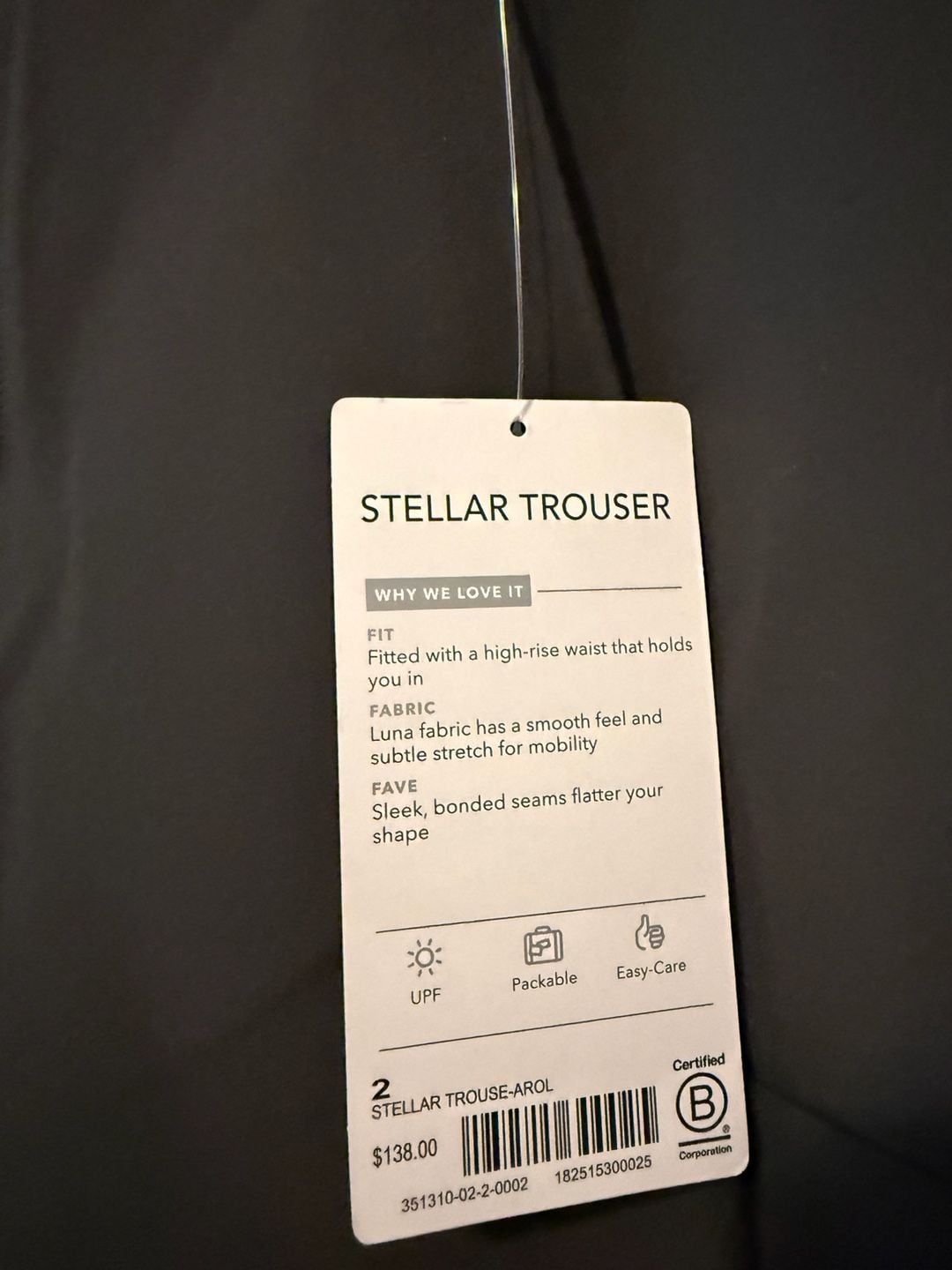 NWT Athleta Stellar Trouser Grey Size 2 5