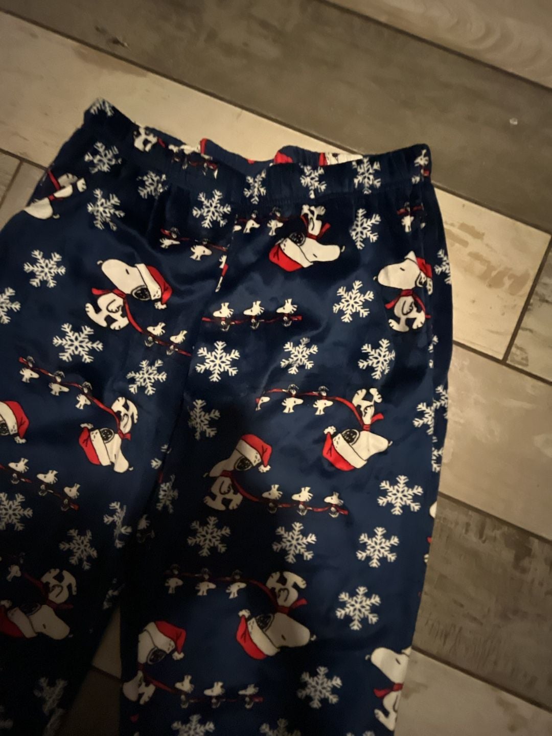 Peanuts Snoopy Christmas Pajama Pants Size L 3