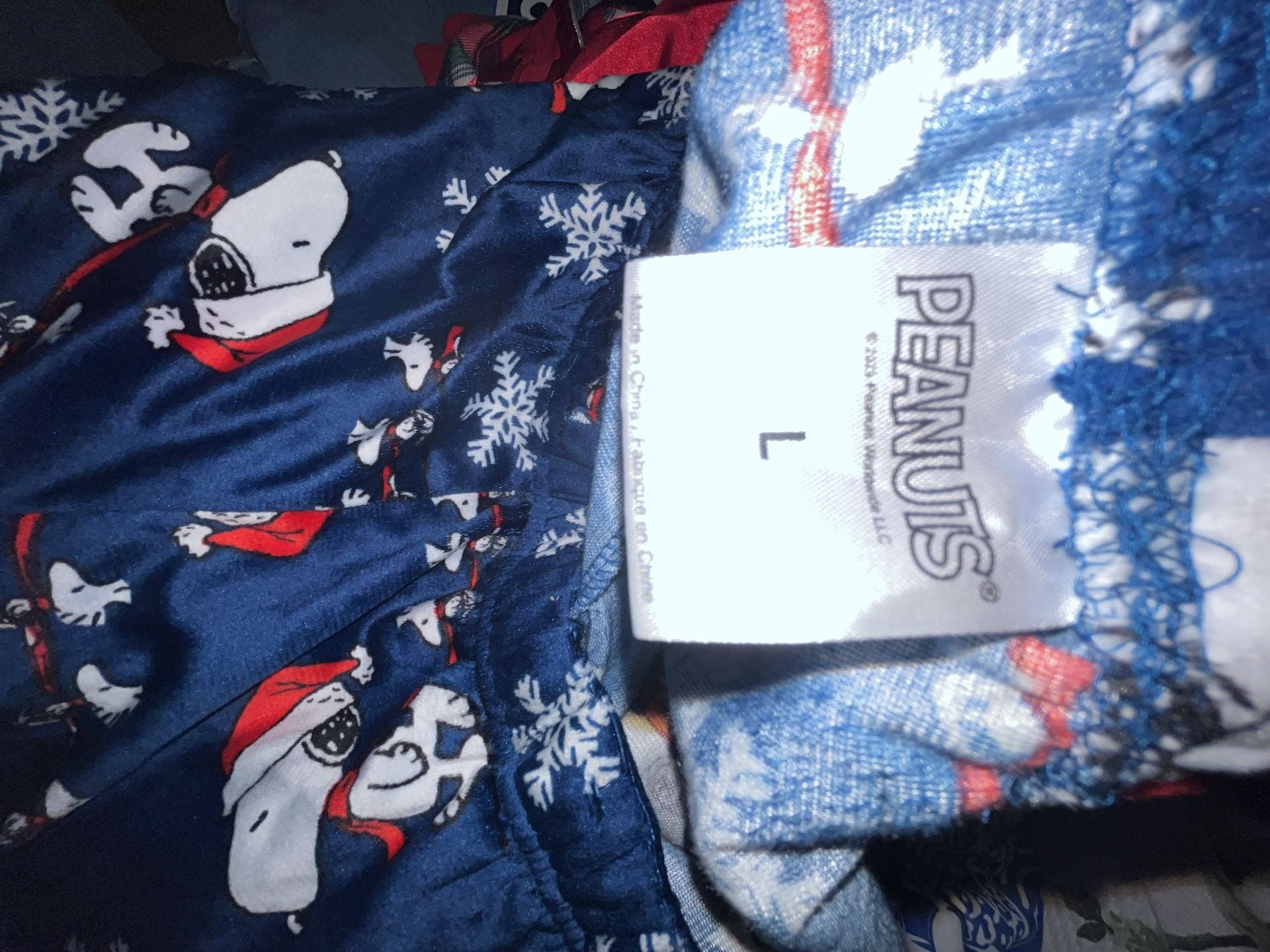 Peanuts Snoopy Christmas Pajama Pants Size L 5