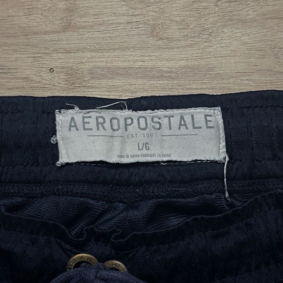 Aeropostale 1987 Navy Mesh Basketball Shorts Y2K Athletic Large 3