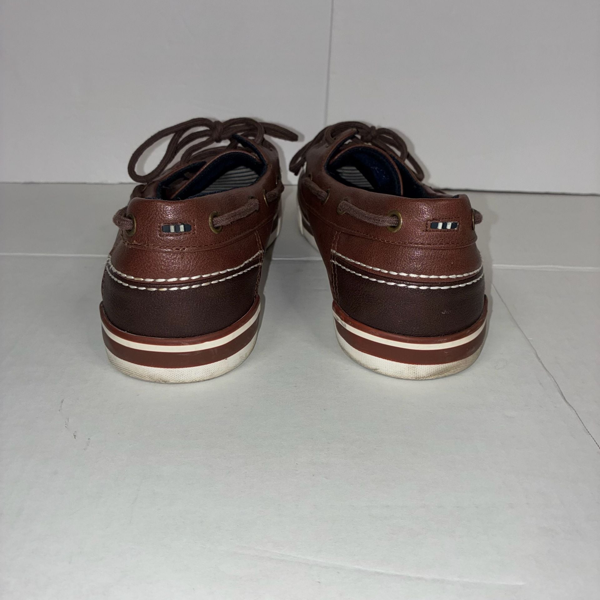 Nautica N-83 Men Size 10.5Boat Shoes Brown Leather 4