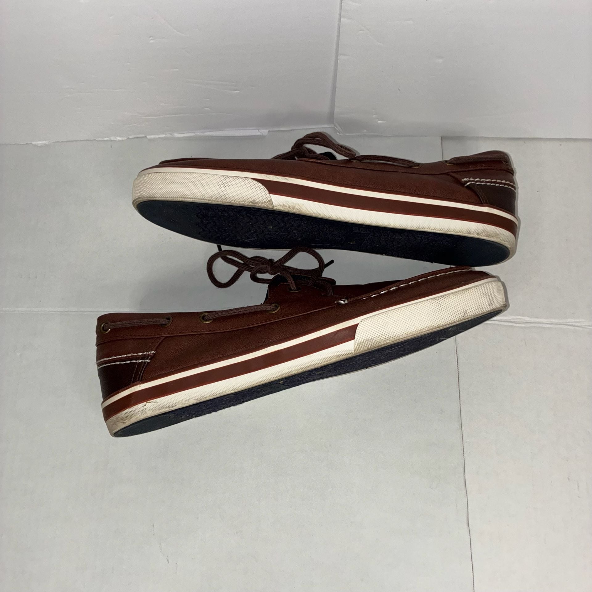 Nautica N-83 Men Size 10.5Boat Shoes Brown Leather 7