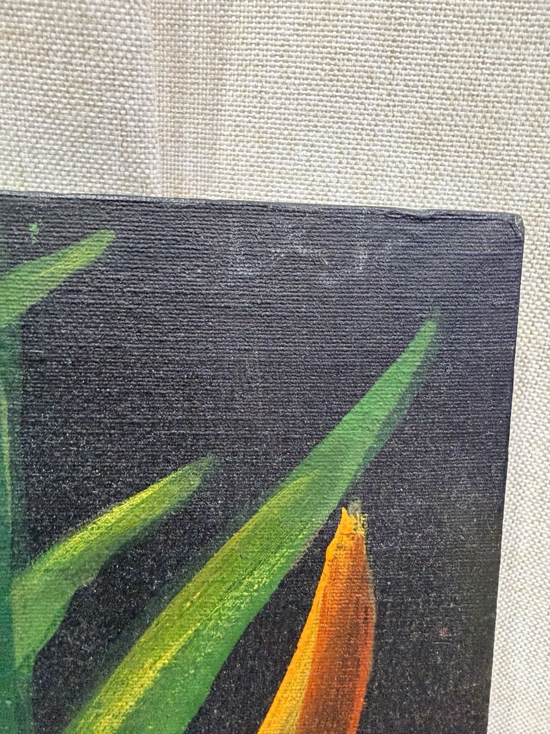 Original Tropical Bird Of Paradise Flower Canvas Painting Wall Art 10