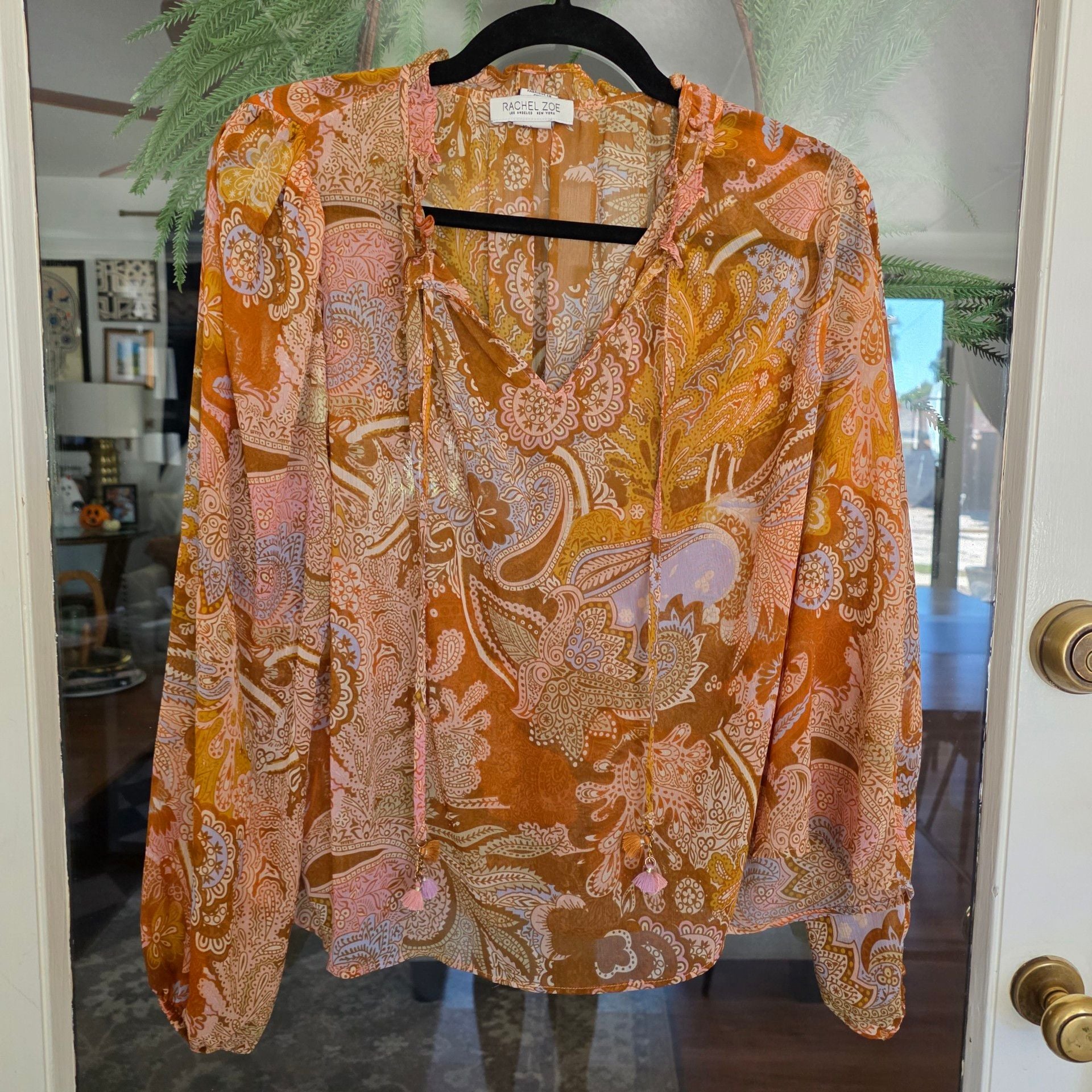 Rachel Zoe Paisley Silk Blouse 2