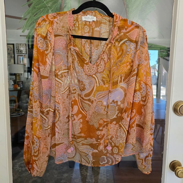 Rachel Zoe Paisley Silk Blouse