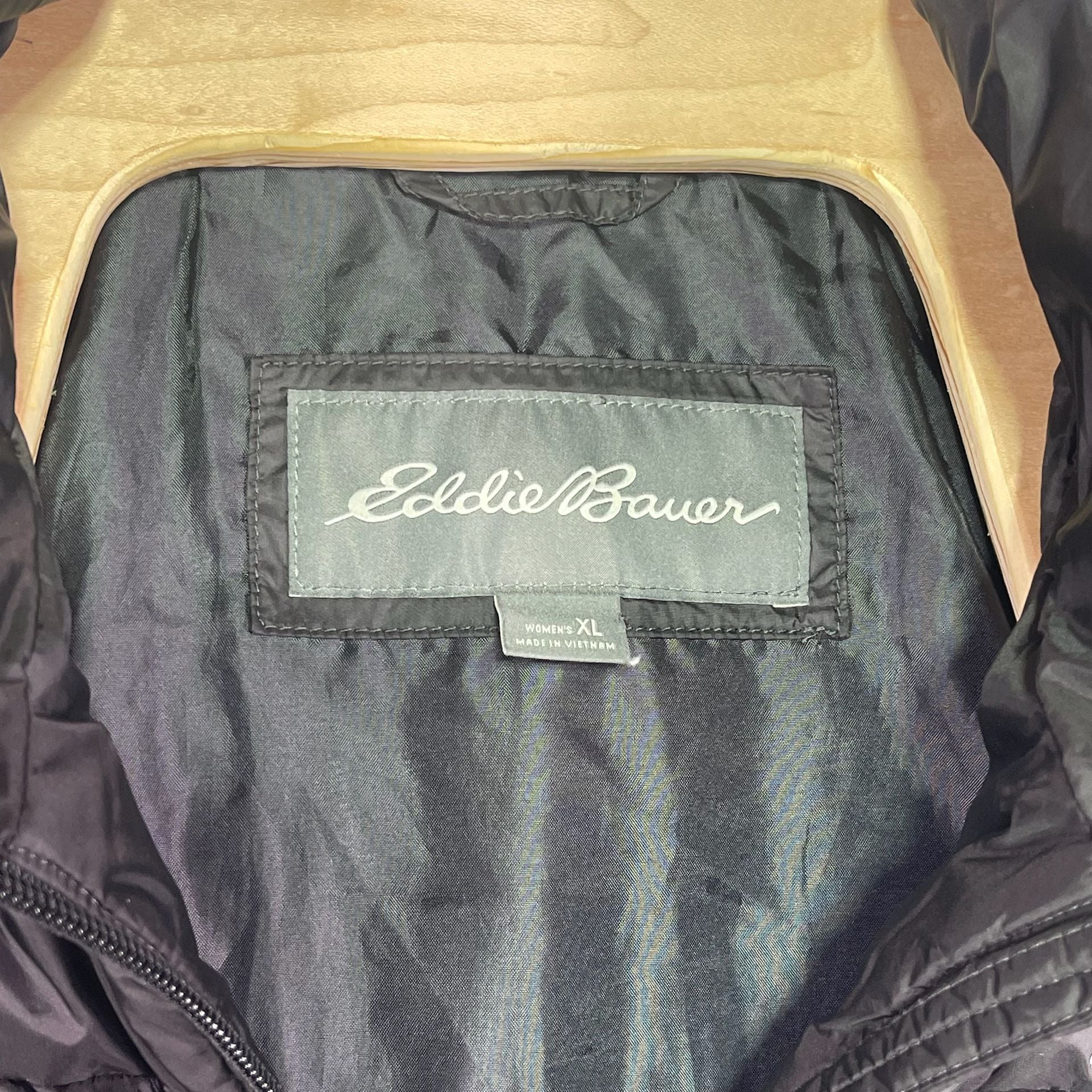 Eddie Bauer Women's 2-Tone Down Jacket Size XL Black Puffer 3