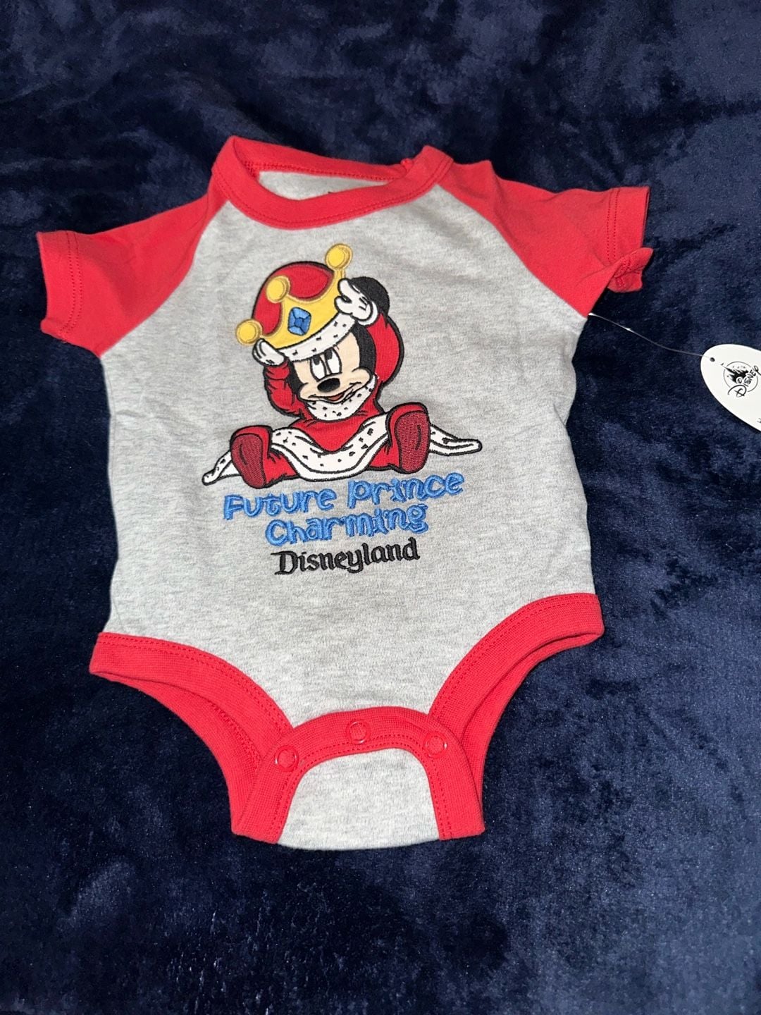 Disney Mickey Mouse Future Prince Charming Bodysuit Size 0-3M 1