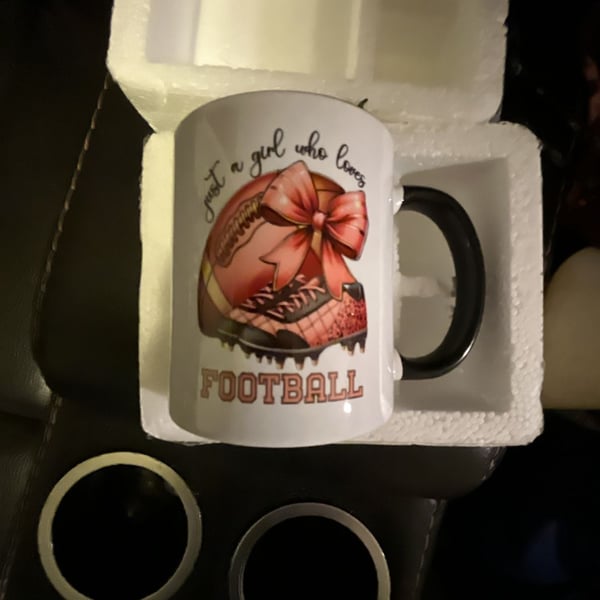 Just A Girl Who Loves Football Coffee Mug
