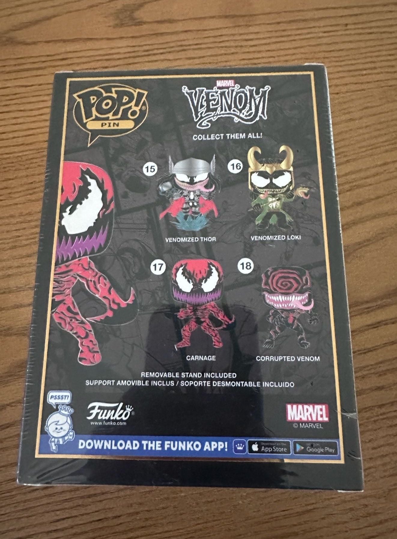 Funko Pop! Pin Marvel Venom Carnage Number 17 2