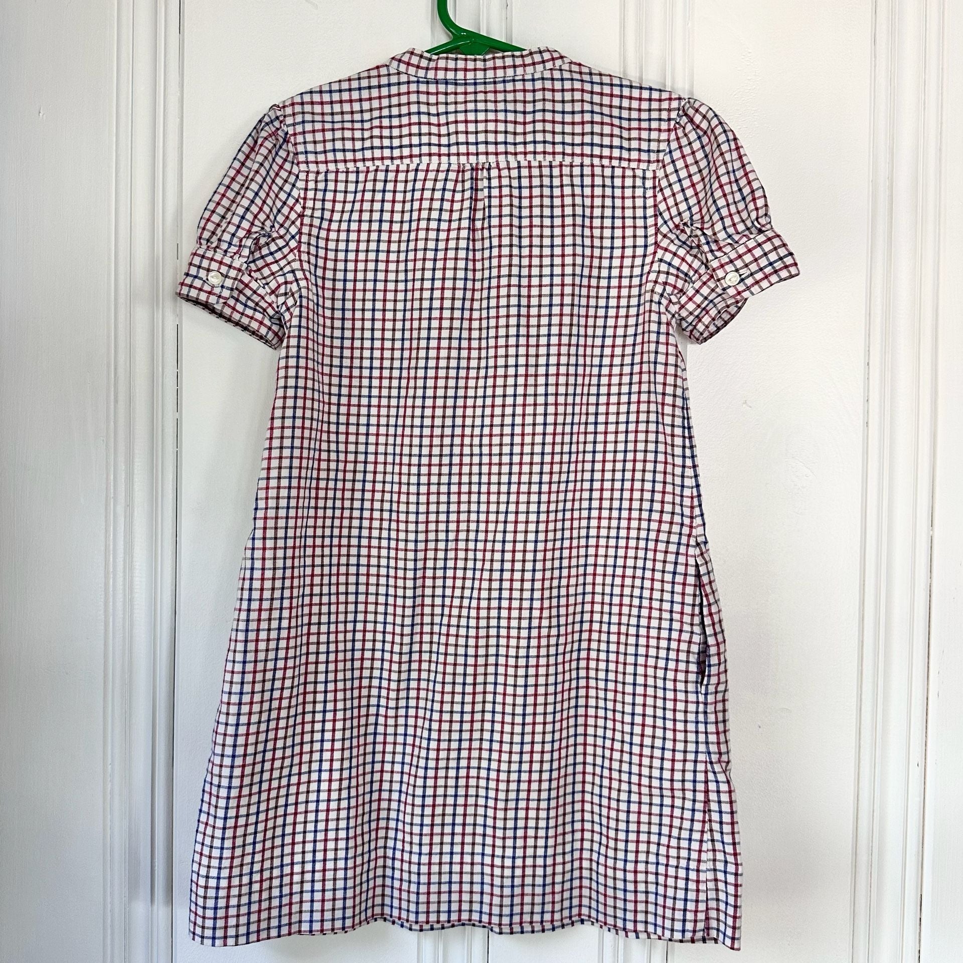 Ralph Lauren Plaid Kids Shirtdress, Size 6 Girls’ Red Blue Ruffled Collar 4