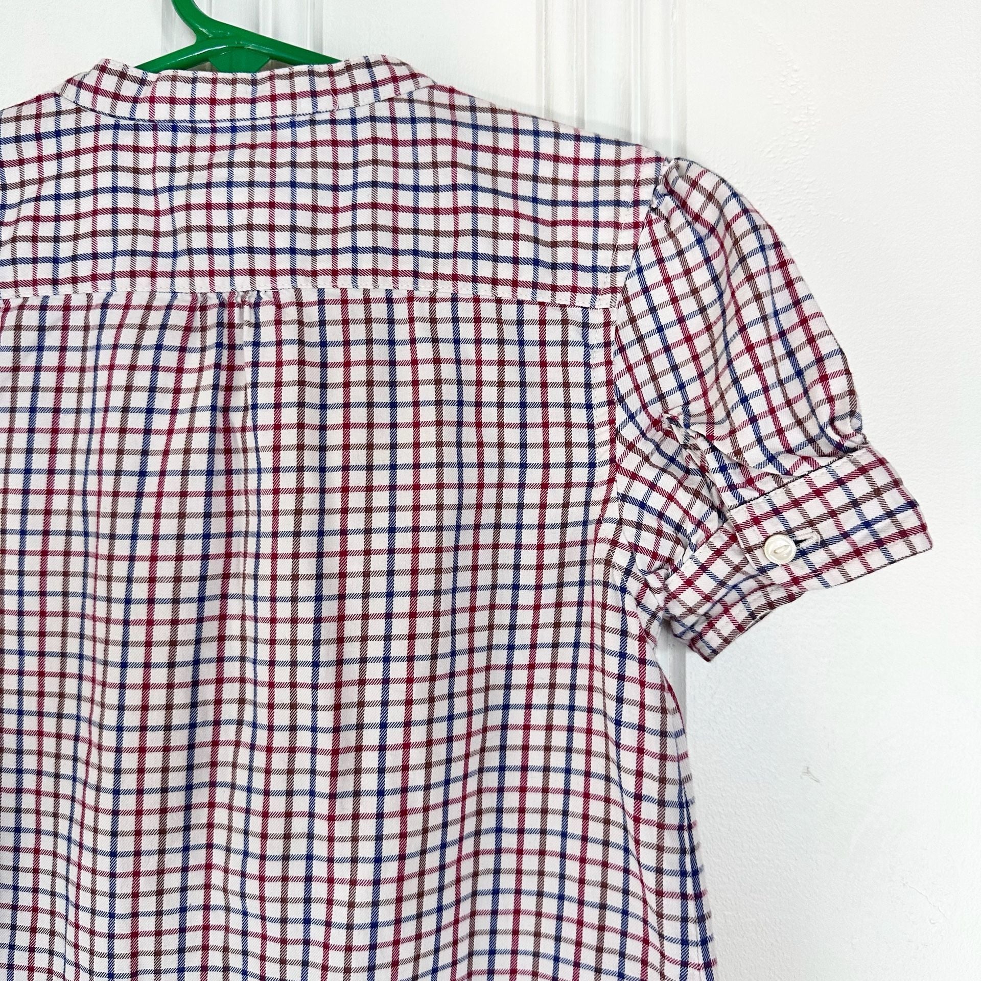 Ralph Lauren Plaid Kids Shirtdress, Size 6 Girls’ Red Blue Ruffled Collar 7