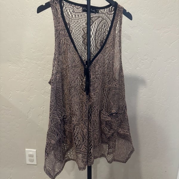 Pretty Angel Boho-Style Crotchet Knit Asymmetrical Vest
