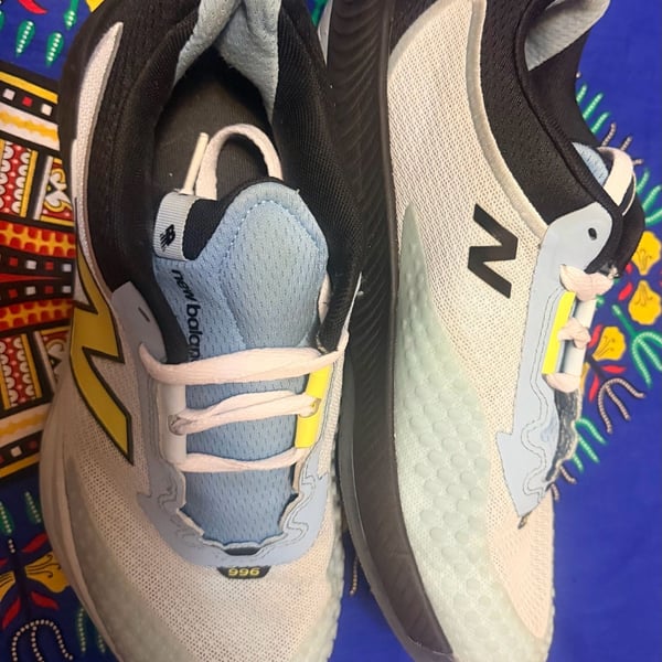 New Balance FuelCell 996v6 Quarry Blue Firefly Tennis Shoes