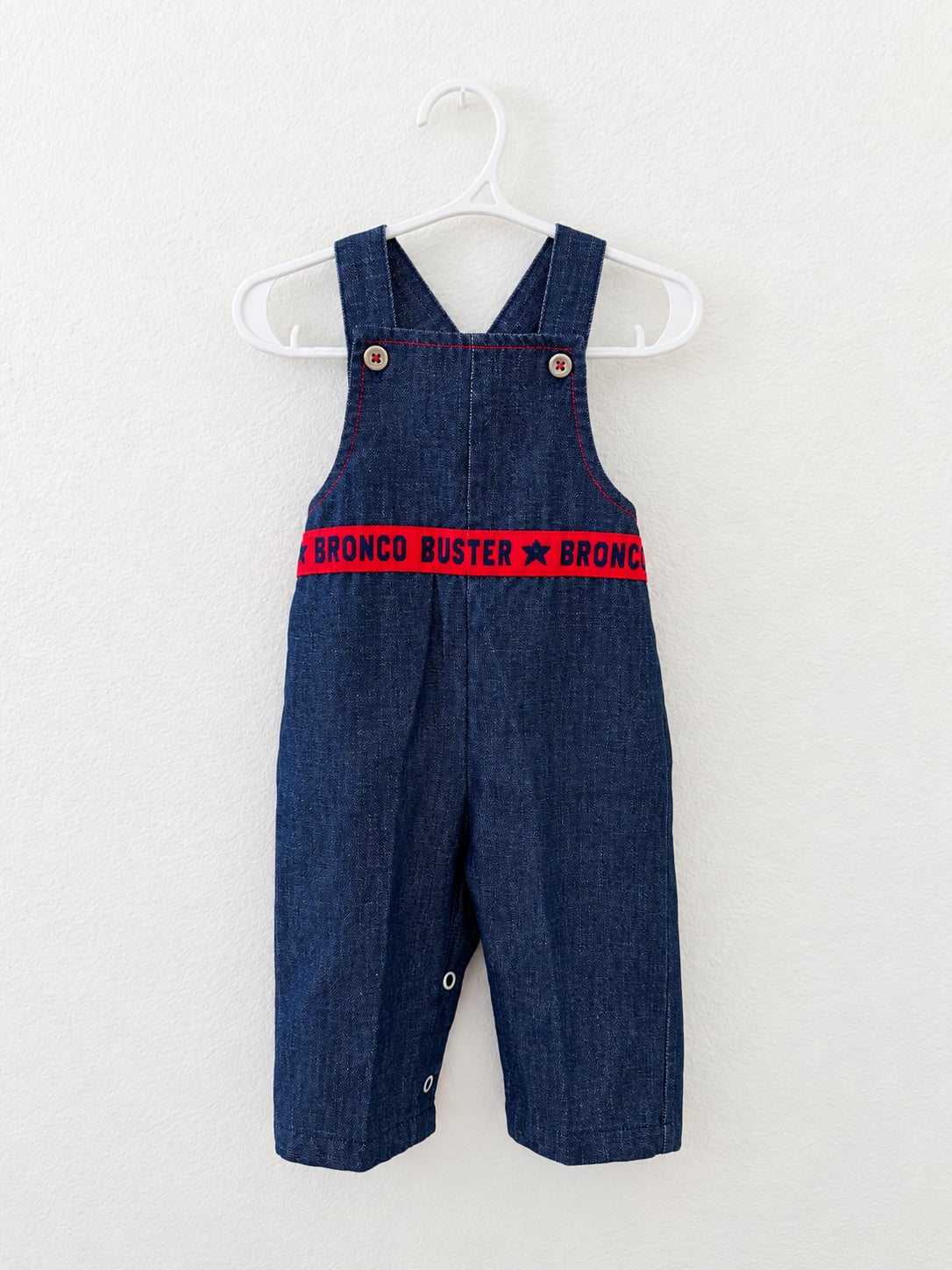 Health-tex Bronco Buster Denim Overalls Size 9-12 Months Vintage 2