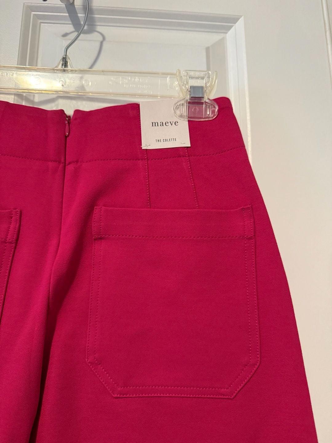 NWT Anthropologie Maeve Bow Waist Wide Leg Pants Pink - 25 Petite (P) 11