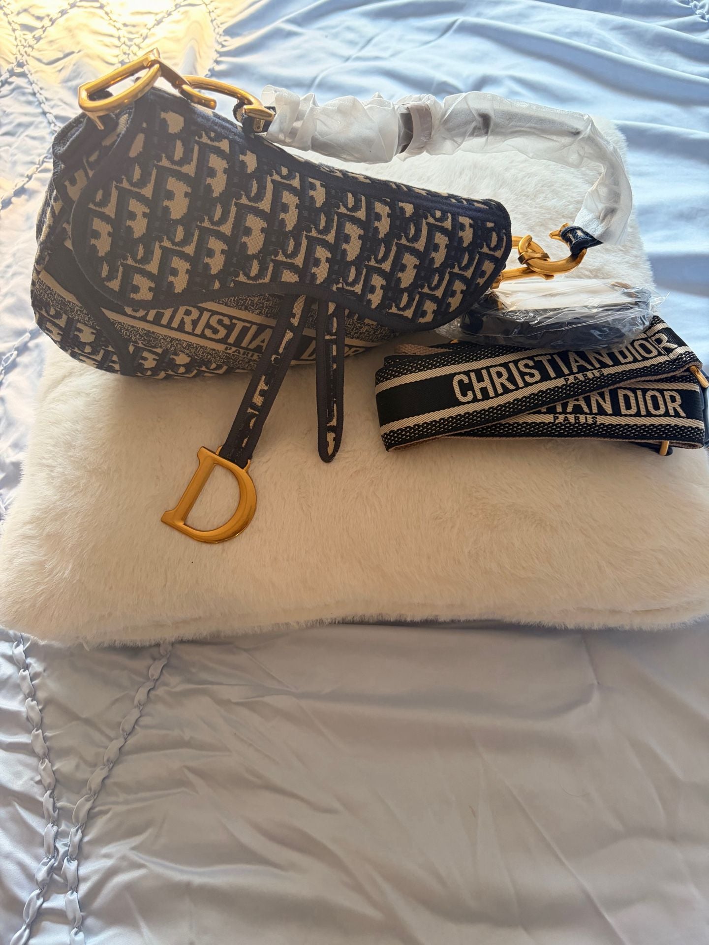 Christian Dior Saddle Bag Blue 10